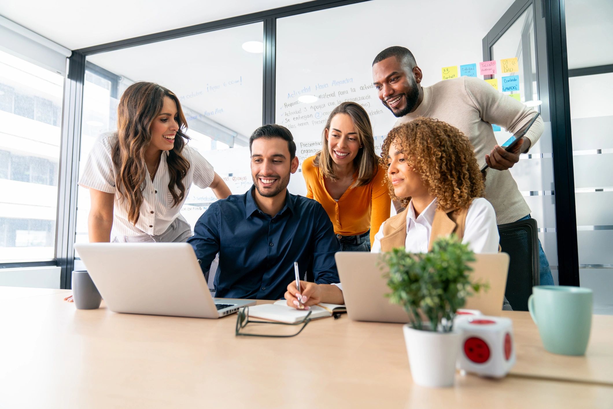 digital marketing business team modern office