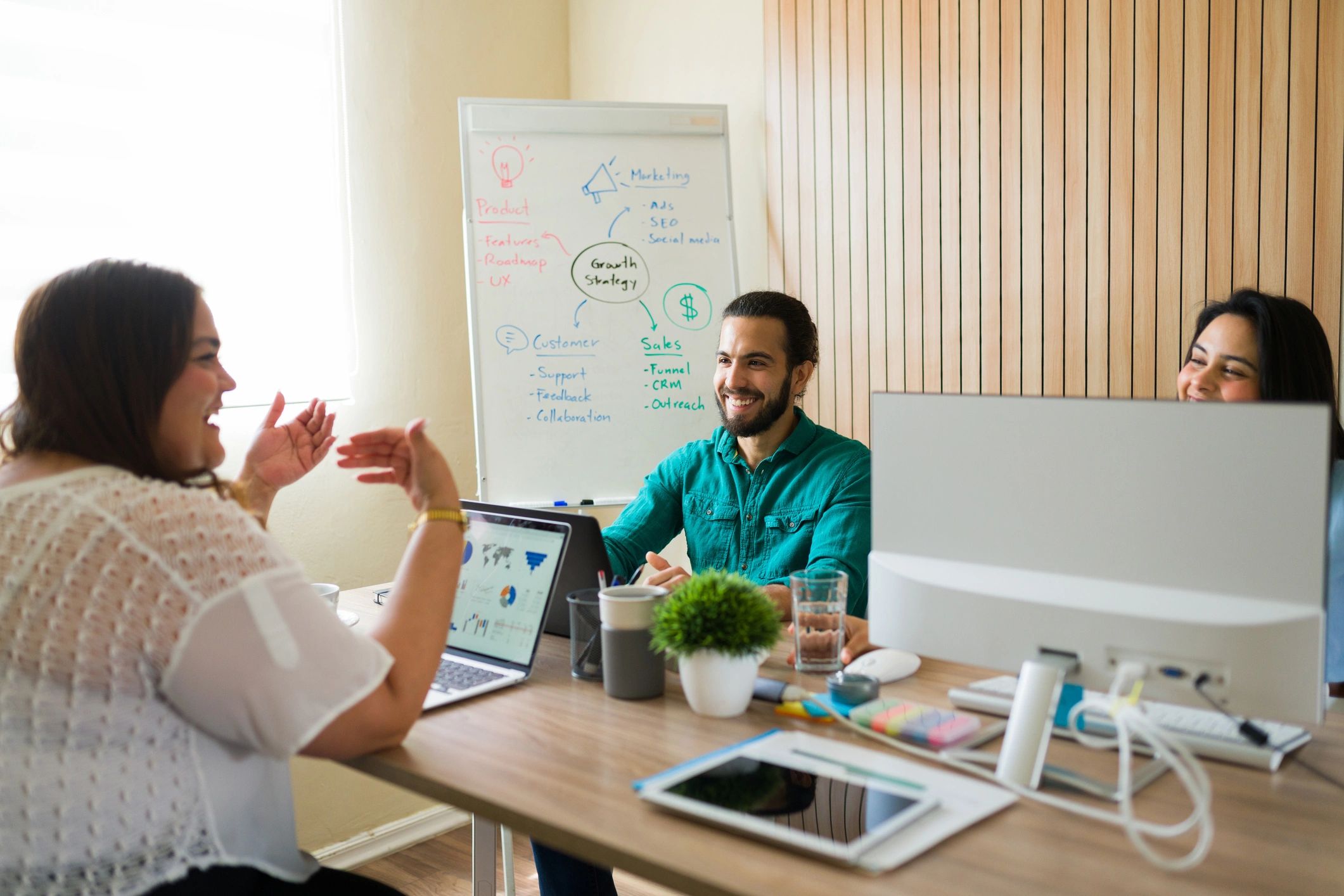 Team in a digital marketing office